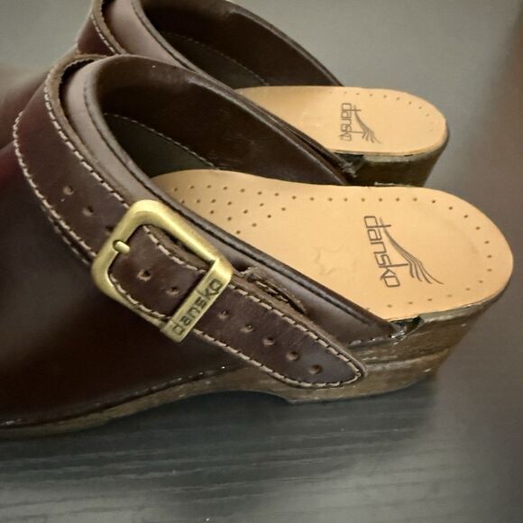 Dansko Clogs Slingback Brown Leather Womens Size US 7.5 / 8 EU 38 - Picture 3 of 16